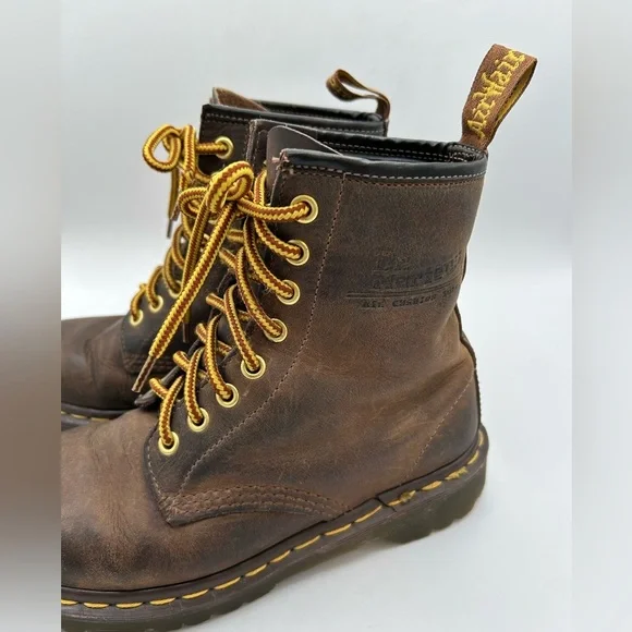 Dr. Martens Doc England MIE Rare 90's Vintage Crazy Horse 1460 Boots UK5 US7 Y2K - Picture 8 of 12